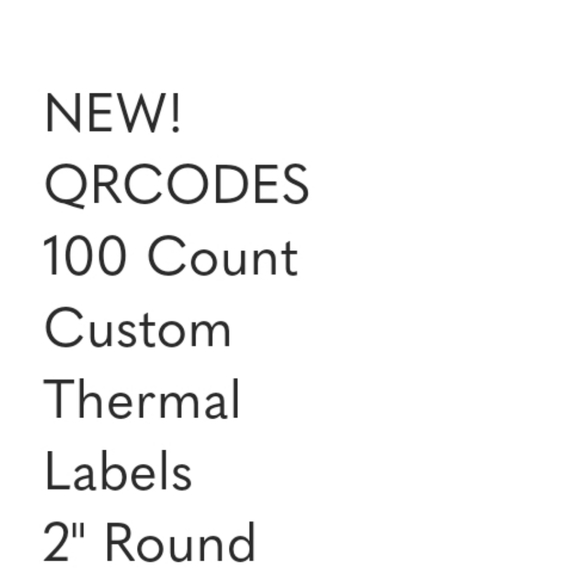 BUY NOW! 100 Thermal Stickers Available in Different Colors  2"Round QRCODE - Picture 2 of 16